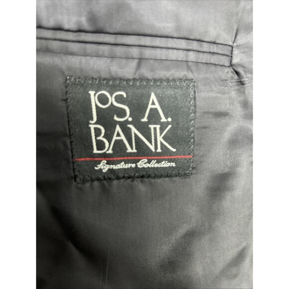 New Jos A Bank Signature Mens 43R 100% Wool Navy Blazer Suit Jacket 3 Butt - Picture 9 of 10